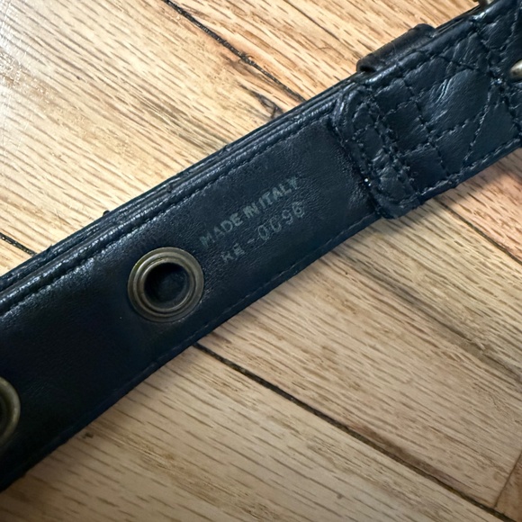 Dior Cannage Leather Belt Black Gold Sz 80 New main image 15